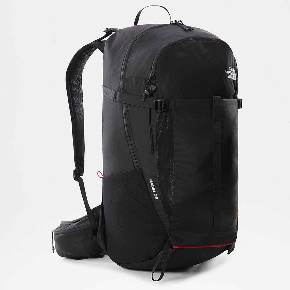 The North Face Backpacks Mens Australia - The North Face Basin 36L Black Hiking (FOU-543106)